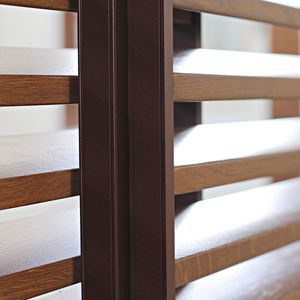 Aluminium-Sonnenschutzlamelle / Holz / für Fassaden / für Fenster