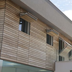 Fassadenverkleidung aus Lamellen / Holz / HPL / glatt