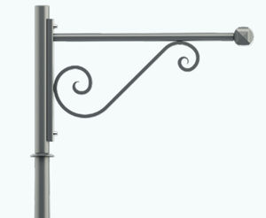 Tragarm für Straßenlaternenpfähle / Stahl