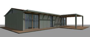 Fertigbauhaus / modern / aus Holz / Holz