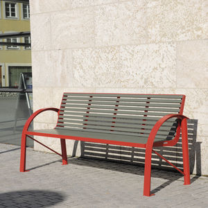Parkbank / modern / Aluminium / Edelstahl
