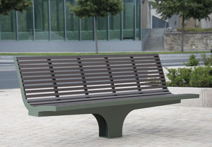 Parkbank / modern / Aluminium / Edelstahl