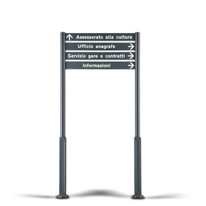Schild mit hohen Beinen