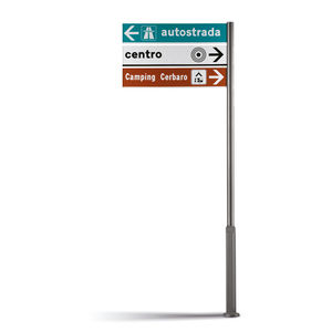 Schild mit hohen Beinen