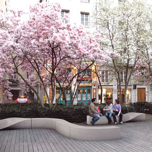 Parkbank / originelles Design / aus Verbundwerkstoff / modular