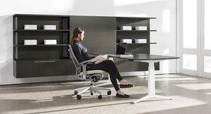 wandmontiertes Regal / modern / Holz / für Büro
