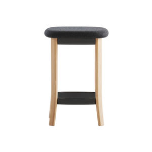 Holz-Arbeitshocker / Kunststoff / schwarz