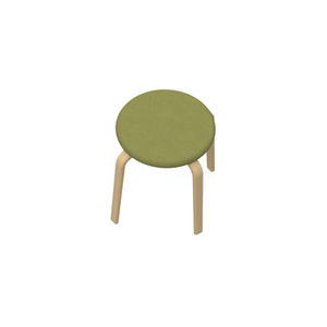 moderner Hocker / Holz / Kunststoff / Objektmöbel