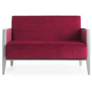 modernes Sofa / Stoff / Leder / Massivholz