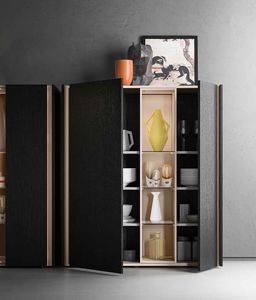 Hohes Sideboard - NOBEL - Alf Uno - modern / lackiertes Holz