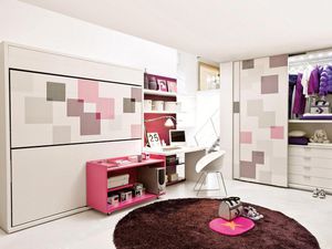 Holz-Schreibtisch / modern / mit Regal / für Kinder