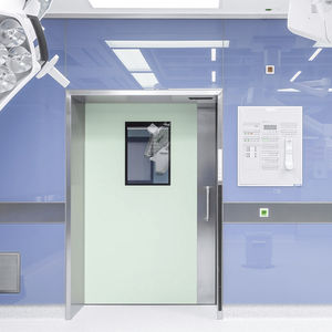 festinstallierte Trennwand / Glas / Aluminium / für Reinraum