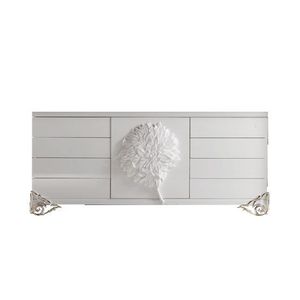 moderne Kommode / lackiertes Holz / weiß