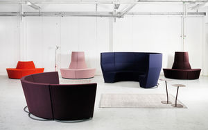 modulare Polsterbank / modern / Leder / Stoff