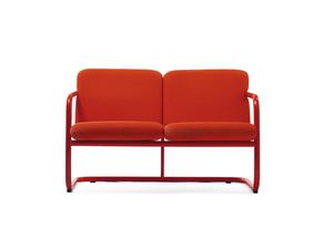 moderne Polsterbank / Stoff / Leder / Stahl