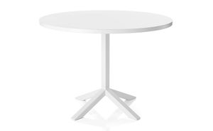 moderner Tisch / lackiertes Holz / rechteckig / rund