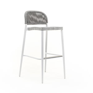 moderner Barstuhl / mit Fußstütze / Stapel / Aluminium
