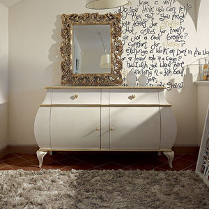 Stil-Sideboard / lackiertes Holz / weiß