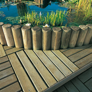 Garten-Randstein / Holz / rund