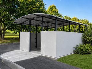 Überdachung für Müllcontainer