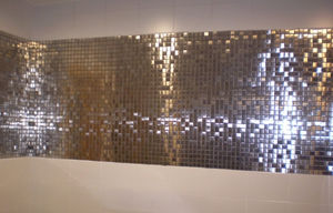 Innenraum-Mosaikfliese / Wand / Edelstahl / seidenmatt