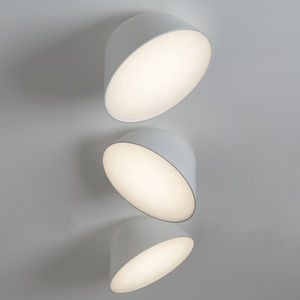moderne Deckenleuchte / rund / Aluminium / aus Acryl