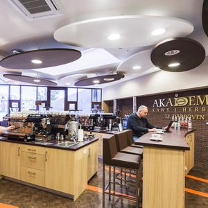 Abgehängte Decke / Metall / Wolle / in Plattenform / Inselform