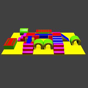 Schaumstoff-Motorikparcours / Schaumstoff 1
