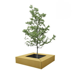 Parkbank / modern / Holz / nach Maß