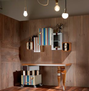 wandmontiertes Regal / Modul / modern / lackiertes Holz