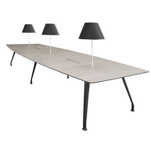 Besprechungstisch / originelles Design / Holz / Aluminium / Glas