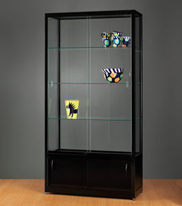 moderne Vitrine / Glas / Holz / Aluminium