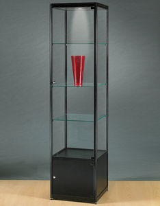 moderne Vitrine / Glas / Holz / Aluminium