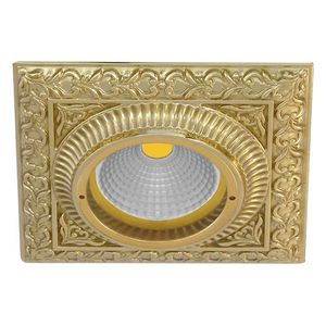 Einbaudownlight / LED / quadratisch / Messing