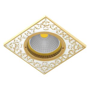 Einbaudownlight / LED / quadratisch / Messing