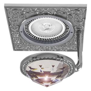 Einbaudownlight / LED / quadratisch / Messing