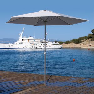 Objektmöbel-Sonnenschirm / Aluminium / aus Polyolefin