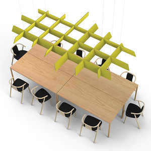 Akustische Schallwand / Stoff / PVC / hängend / Dekor