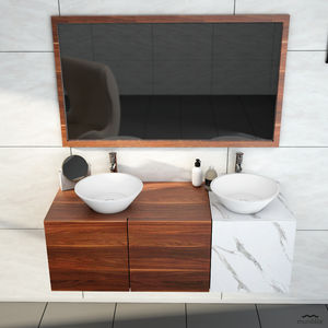 Aufsatzwaschbecken / konisch / Mineralwerkstoff / modern