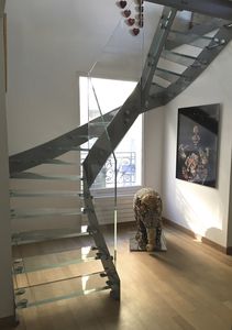 halbgewendelte Treppe