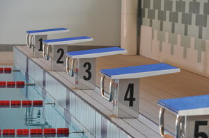 Startblock für öffentliches Schwimmbad