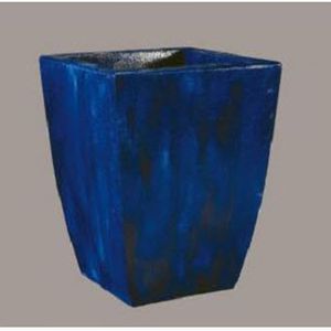 Metall-Pflanzkübel / Beton / quadratisch / modern