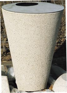 Park-Abfallbehälter / Beton / modern