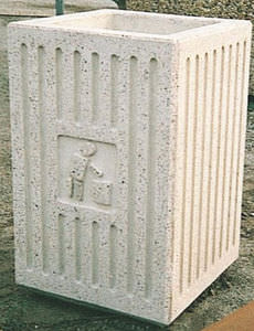 Park-Abfallbehälter / Beton / modern