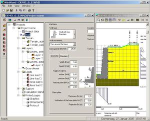 Berechnungs für Stützmauern Software 1