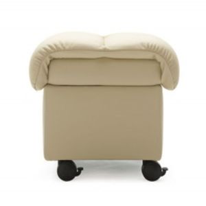 Moderne Ottomane - Ekornes - Stoff / Leder / Holz