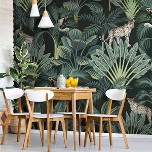 moderne Tapete / Blumenmuster / mit Naturmotiv / Tiermuster