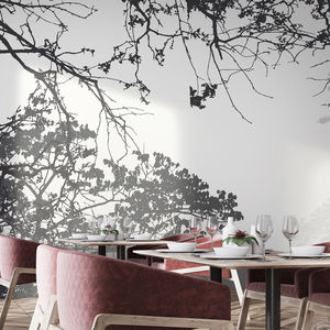 moderne Tapete / Blumenmuster / mit Naturmotiv / Vlies