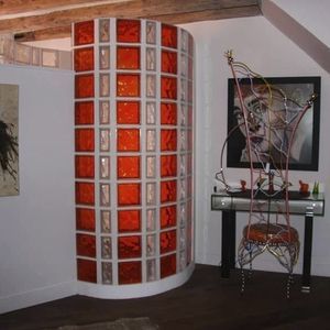 Glasbaustein für Eckeinbau