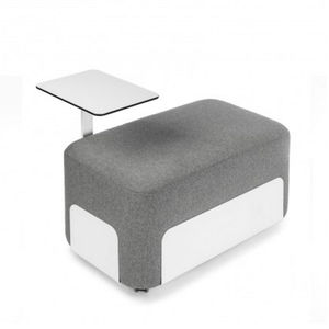moderner Sitzpuff / Stoff / modular / mit Rollen